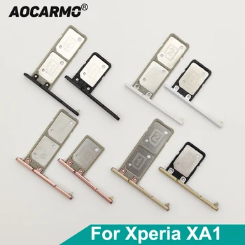 Aocarmo Одинарный Держатель для двух SIM-карт, Считыватель, Слот Для Sim-лотка С Крышкой Для Sony Xperia XA1 G3121 G3125 G3112 G3116